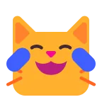 Emoji Gato llorando de risa en Microsoft