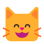 Emoji Gato sonriendo con ojos sonrientes en Microsoft
