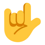 Love-You Gesture emoji on Microsoft