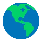 Globe Showing Americas emoji on Microsoft