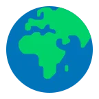 Globe Showing Europe-Africa emoji on Microsoft
