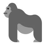 Emoji Gorila en Microsoft