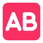 AB Button (Blood Type) emoji on Microsoft