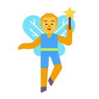 Man Fairy emoji on Microsoft