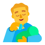 Emoji Hombre alimentando a bebé en Microsoft