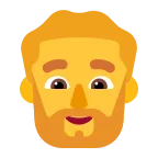 Man: Beard emoji on Microsoft