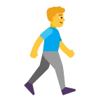 Emoji Hombre caminando: hacia la derecha en Microsoft