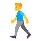 Man Walking emoji on Microsoft