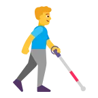 Emoji Hombre con bastón: hacia la derecha en Microsoft
