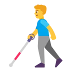 Man with White Cane emoji on Microsoft