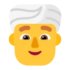 Man Wearing Turban emoji on Microsoft