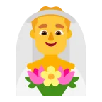 Emoji Hombre con velo en Microsoft