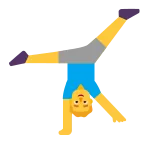 Man Cartwheeling emoji on Microsoft