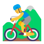 Emoji Hombre en bicicleta de montaña en Microsoft