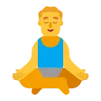 Emoji Hombre en posición de loto en Microsoft
