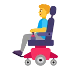 Man in Motorized Wheelchair emoji on Microsoft