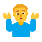 Emoji Hombre encogido de hombros en Microsoft