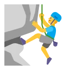 Emoji Hombre escalando en Microsoft
