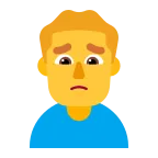 Emoji Hombre frunciendo el ceño en Microsoft