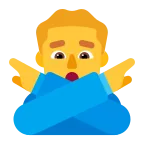 Emoji Hombre haciendo el gesto de "no" en Microsoft