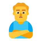 Emoji Hombre haciendo pucheros en Microsoft