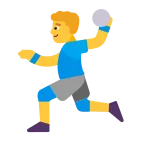 Man Playing Handball emoji on Microsoft