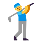 Man Golfing emoji on Microsoft