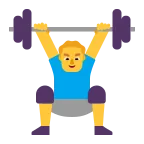 Emoji Hombre levantando pesas en Microsoft