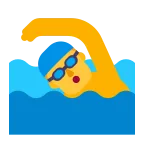 Emoji Hombre nadando en Microsoft