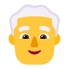 Emoji Hombre: pelo blanco en Microsoft
