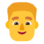 Emoji Hombre: pelo rizado en Microsoft