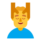 Emoji Hombre recibiendo masaje en Microsoft