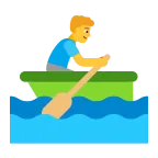Emoji Hombre remando en un bote en Microsoft