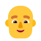 Emoji Hombre: sin pelo en Microsoft