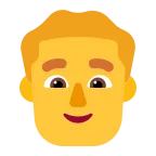 Man emoji on Microsoft