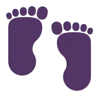 Footprints emoji on Microsoft