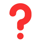 Red Question Mark emoji on Microsoft