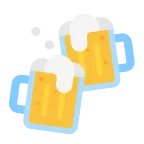 Emoji Jarras de cerveza brindando en Microsoft