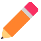 Pencil emoji on Microsoft