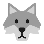 Wolf emoji on Microsoft