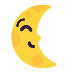 Last Quarter Moon Face emoji on Microsoft