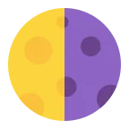 Emoji Luna en cuarto menguante en Microsoft