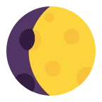 Waxing Gibbous Moon emoji on Microsoft