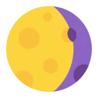 Emoji Luna gibosa menguante en Microsoft