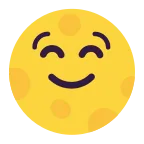 Full Moon Face emoji on Microsoft