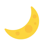 Crescent Moon emoji on Microsoft