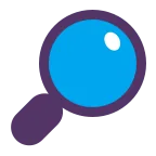 Emoji Lupa orientada hacia la derecha en Microsoft
