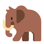 Mammoth emoji on Microsoft