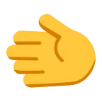 Leftwards Hand emoji on Microsoft