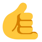 Emoji Mano haciendo el gesto de llamar en Microsoft